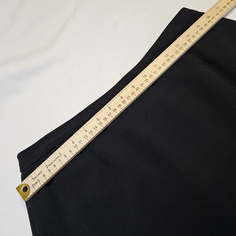 Ann Taylor Solid Black Triacetate Polyester Skirt… - image 3